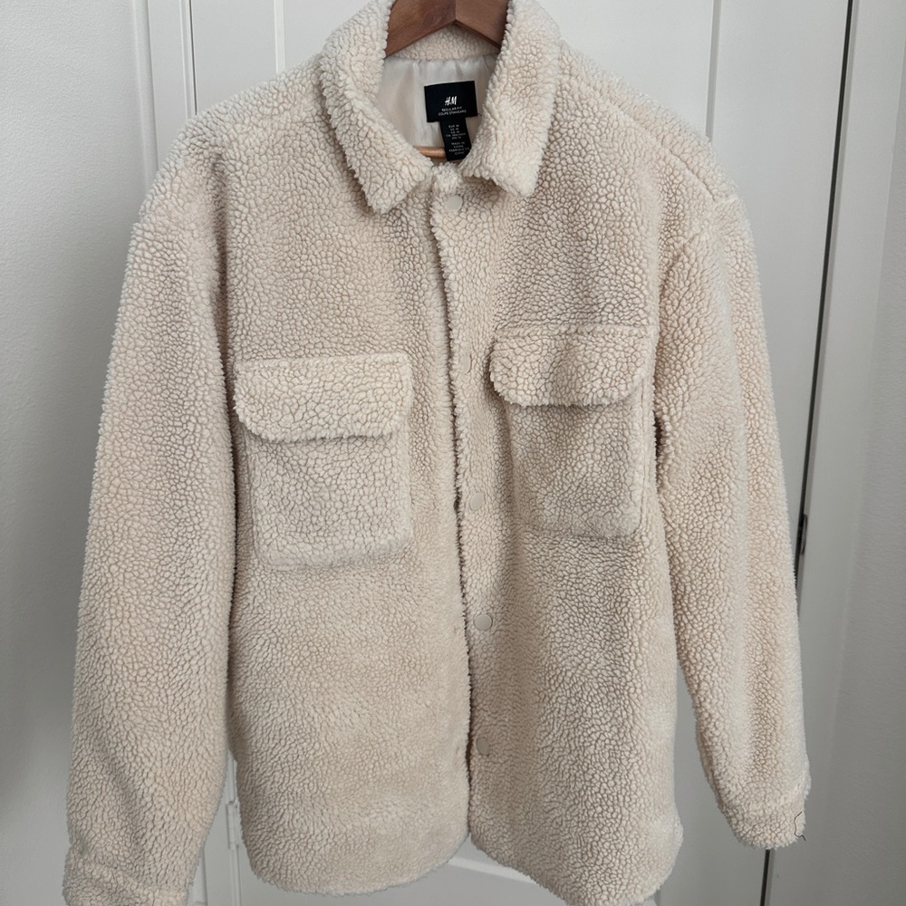 H&M Cream Sherpa Jacket
